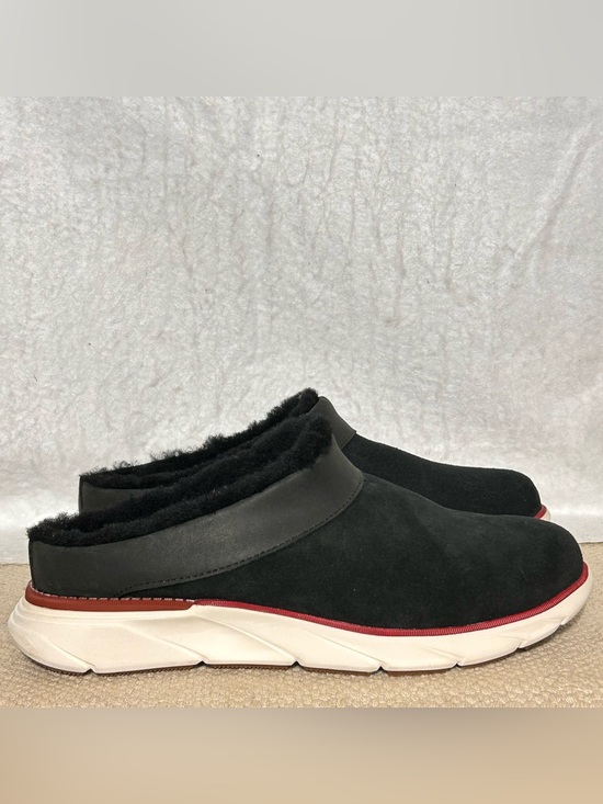 L.L. Bean Shoes - L.L.Bean Womens Black Kennebec Suede Shearling SlipOn Clogs Slippers Shoes SZ 8M